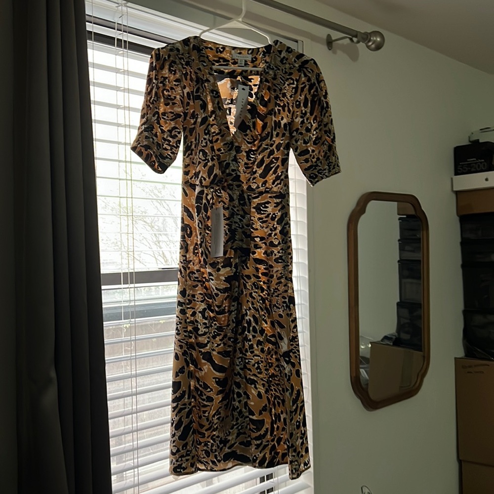 TopShop Printed Dress with Slit